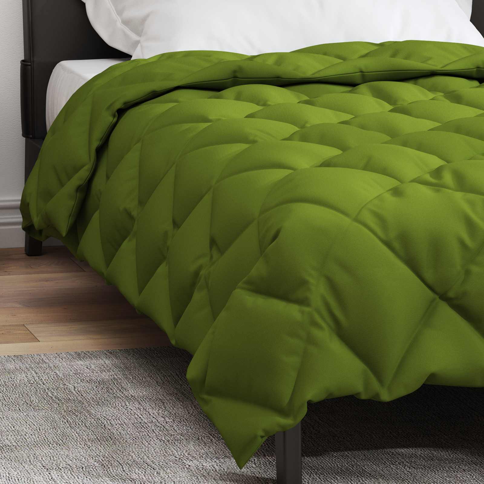 Χειμερινό Παπλωματοθήκη Πράσινο 155 x 220 cm Μικροΐνες - Pakobazaar
