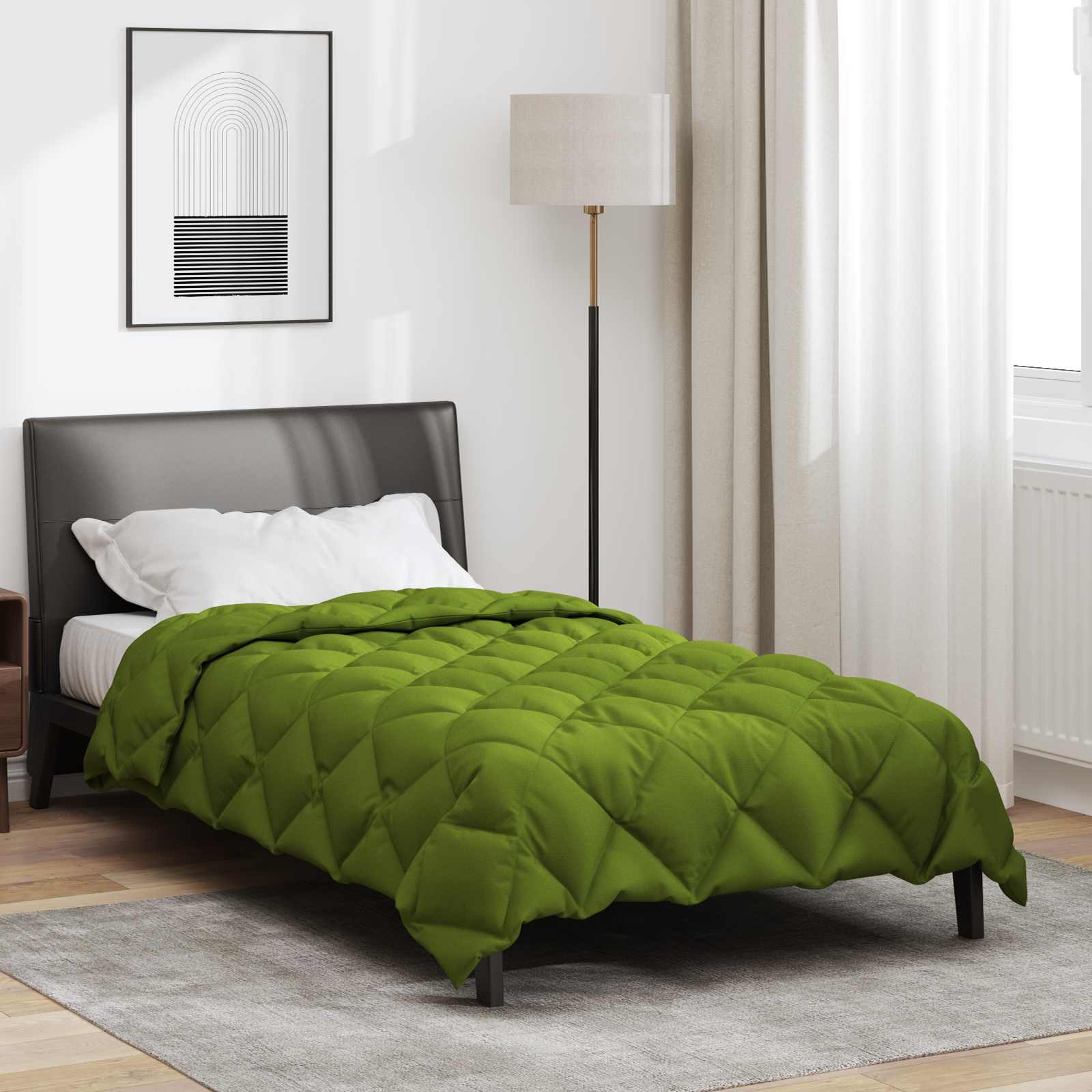 Χειμερινό Παπλωματοθήκη Πράσινο 155 x 220 cm Μικροΐνες - Pakobazaar