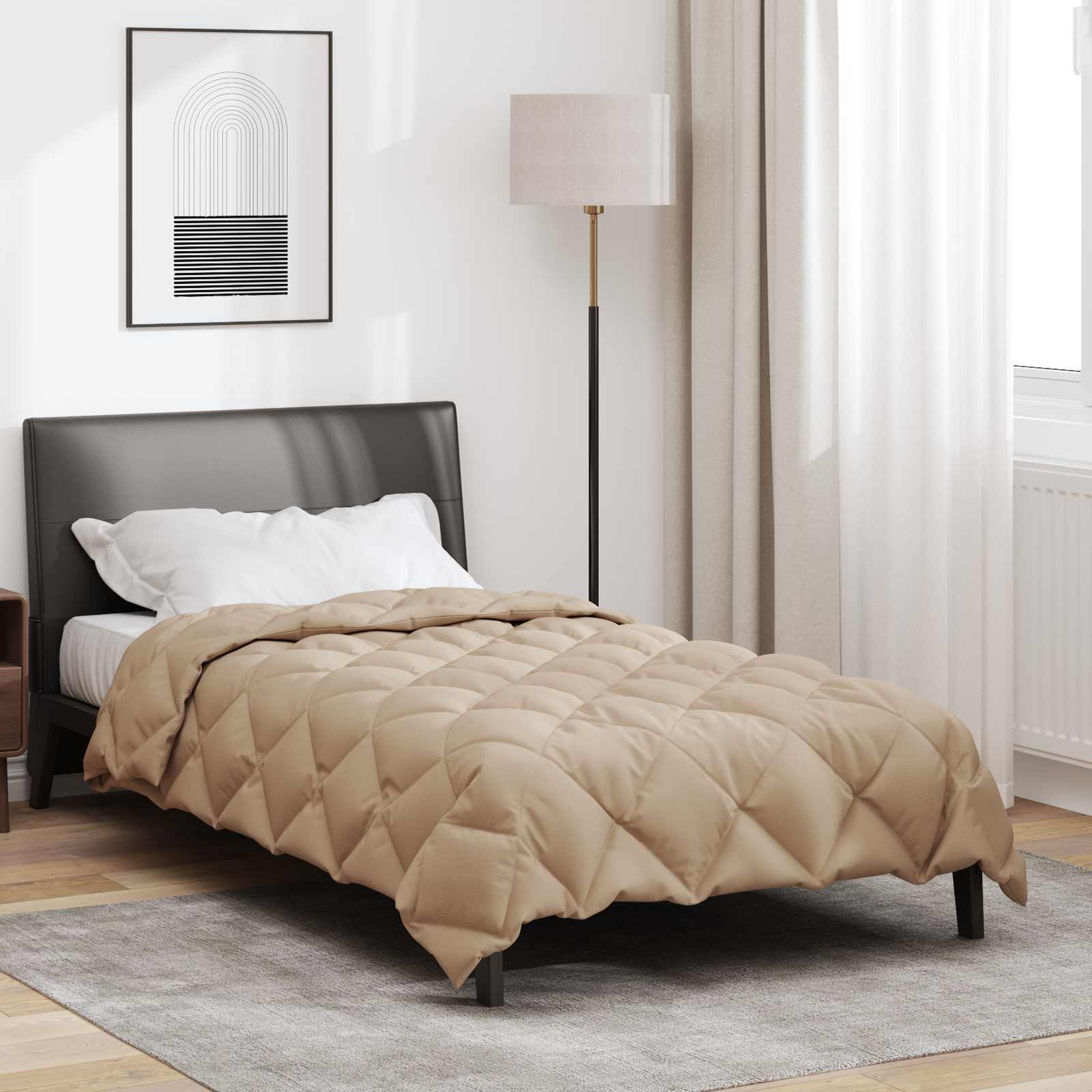 Χειμερινό Παπλωματοθήκη 155 x 200 εκ. 450 gsm Taupe