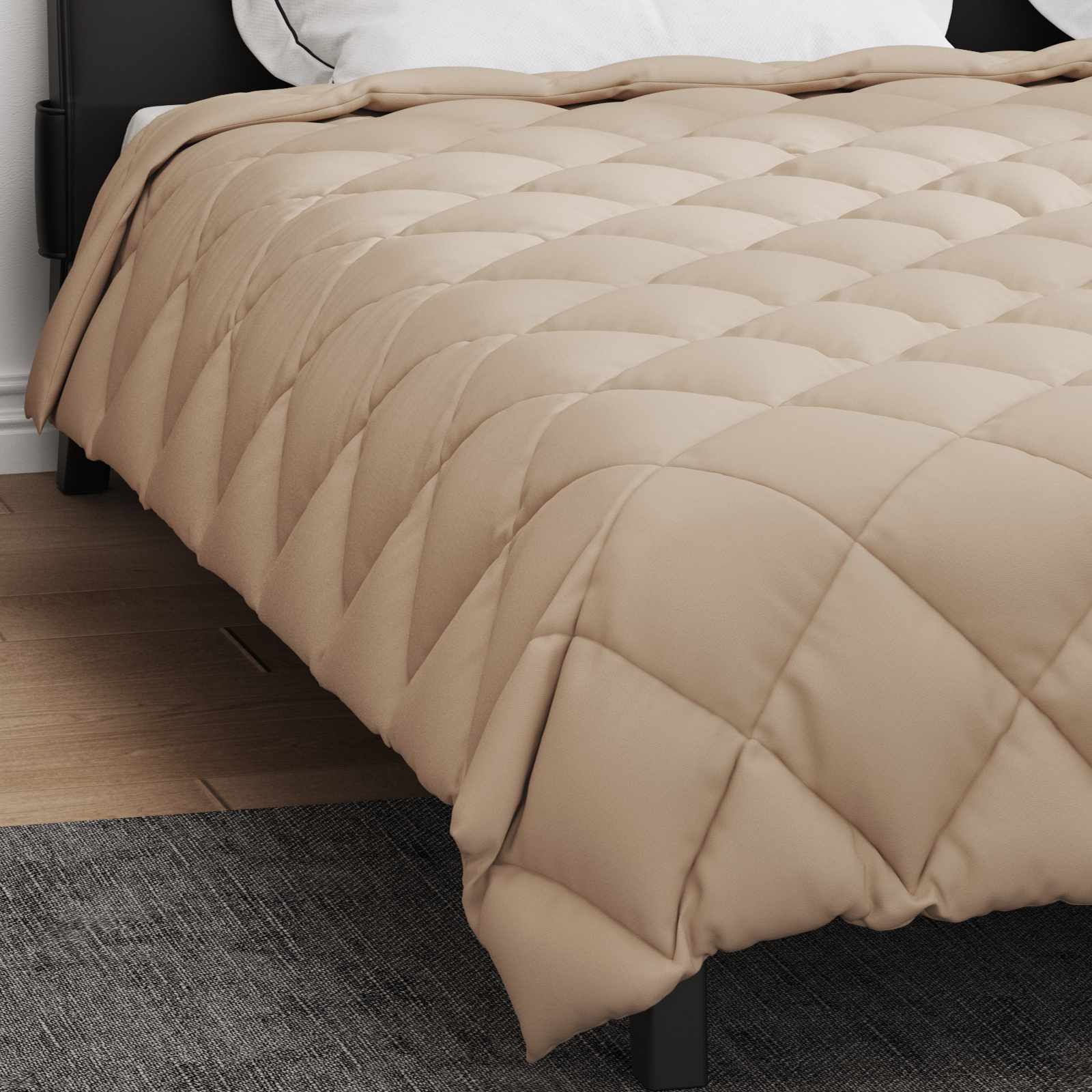 Χειμερινό Παπλωματοθήκη Taupe 240 x 260 εκ. Μικροΐνες - Pakobazaar