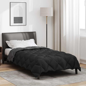 Χειμερινό Παπλωματοθήκη 140 x 200 cm 450 gsm Μαύρο και Ανθρακί