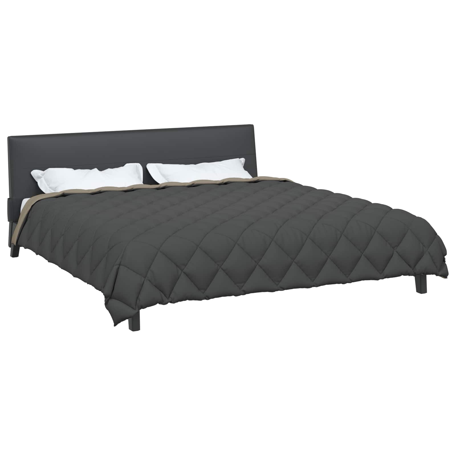 Χειμερινό Παπλωματοθήκη Ανοιχτό γκρι και Ανθρακί 220 x 260 cm