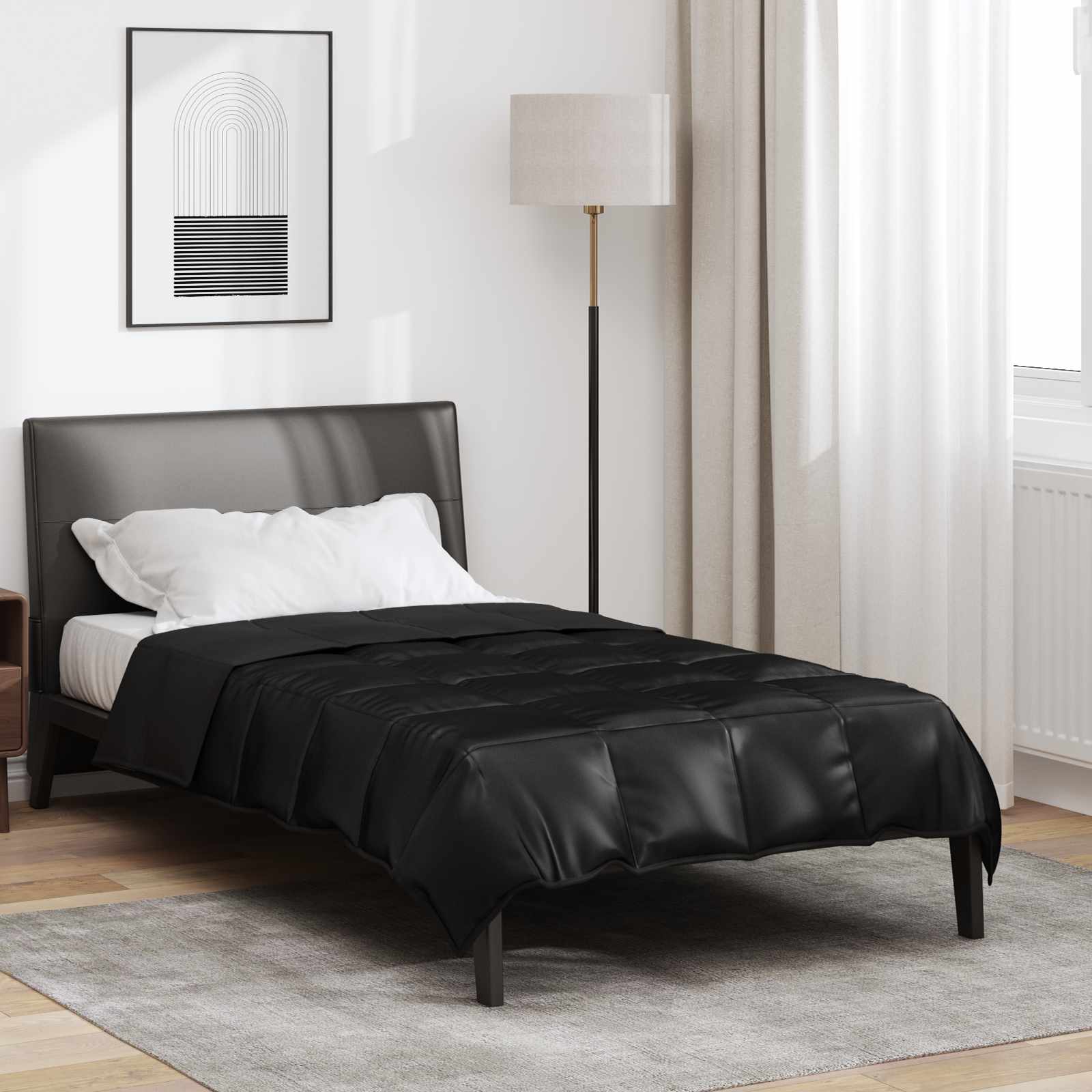 Καλοκαιρινό Παπλωματοθήκη Μαύρο 155 x 220 cm