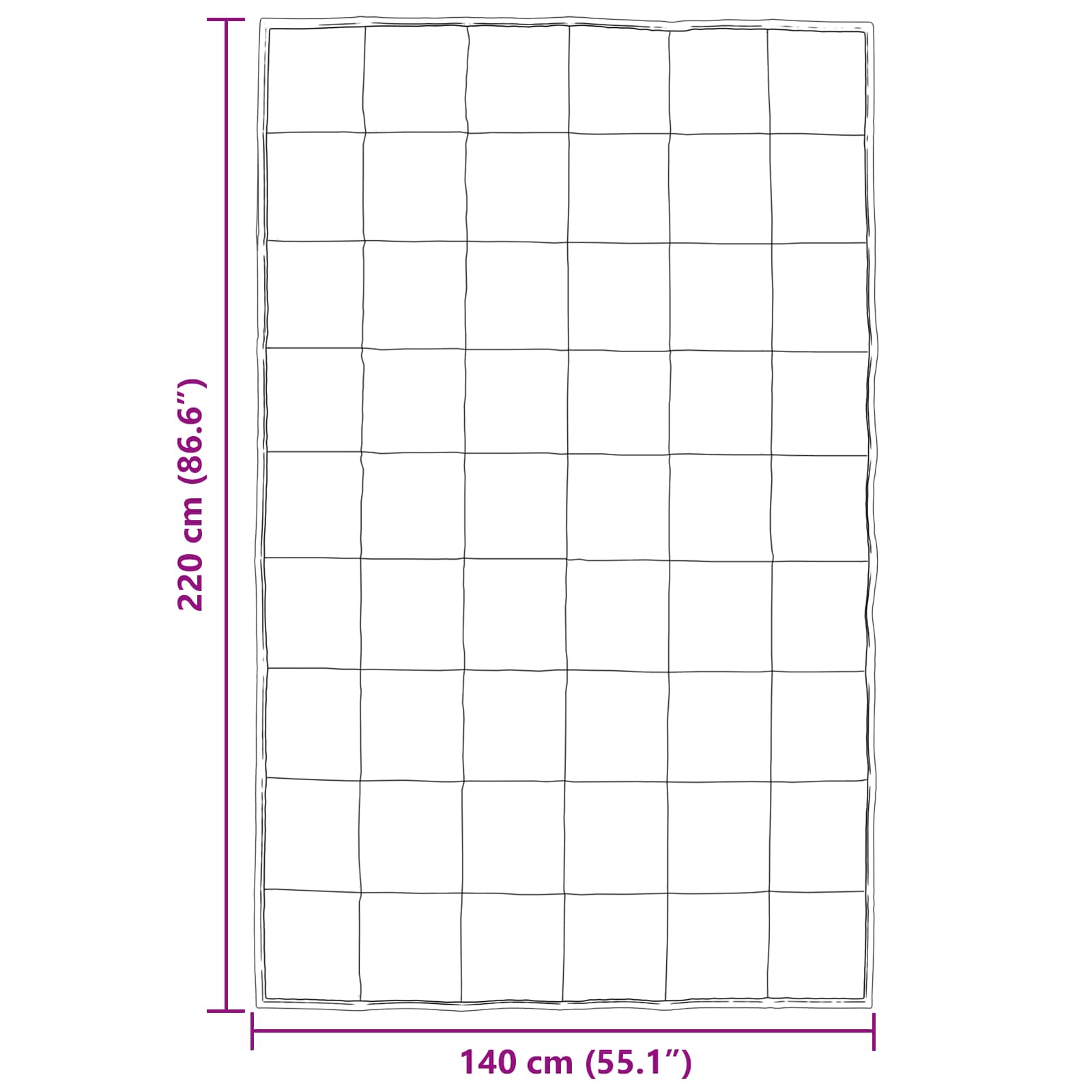 Κουβέρτα ολόκληρου του χρόνου Χρυσό 140 x 220 cm