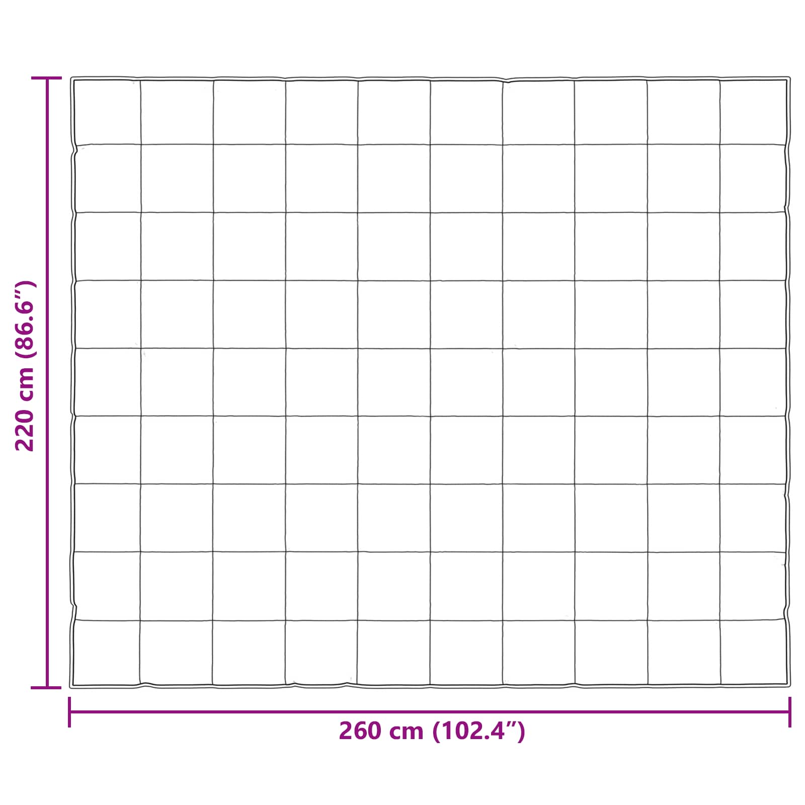 Κουβέρτα ολόκληρου του χρόνου Χρυσό 220 x 260 cm
