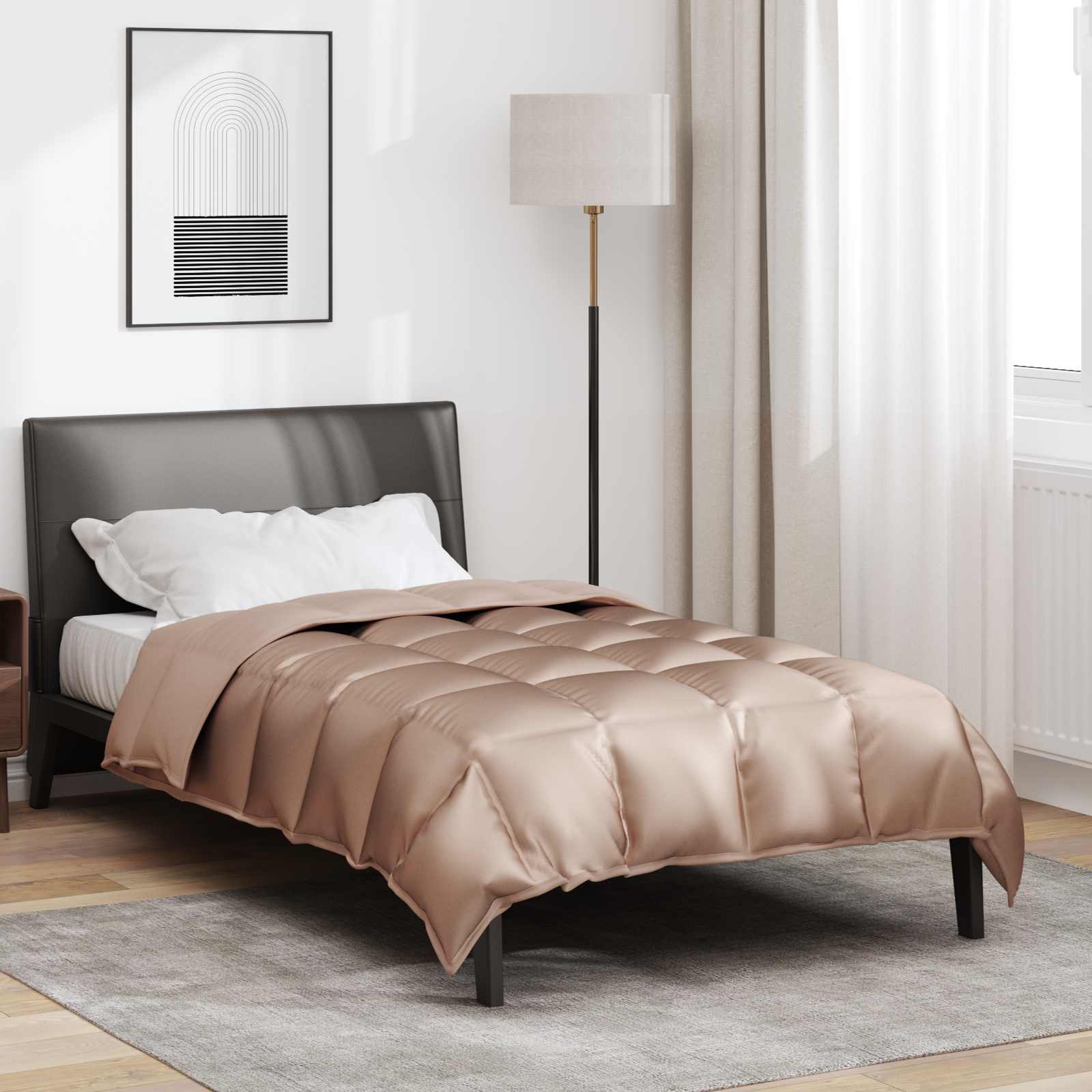Χειμερινό Παπλωματοθήκη Χρυσό 155 x 220 cm Σατέν και Μικροΐνες
