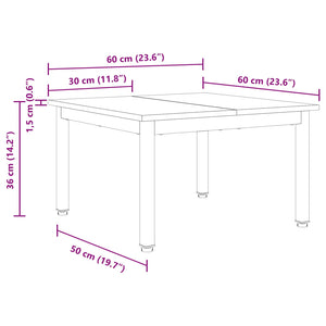 Τραπεζάκι σαλονιού Γκρίζο Σονομα 60 x 60 x 36 cm