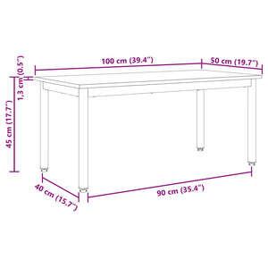 Τραπεζάκι σαλονιού Παλιό ξύλο 100 x 50 x 45 cm