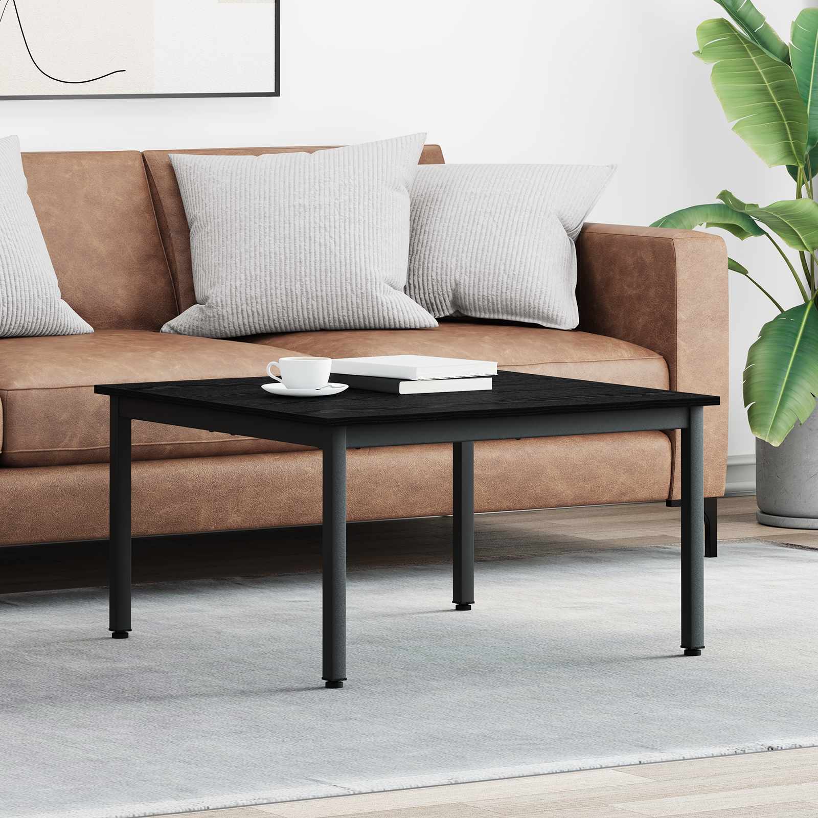 Τραπεζάκι σαλονιού Μαύρη Οξυά 80 x 80 x 45 cm