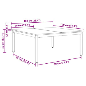 Τραπεζάκι σαλονιού Μαύρη Οξυά 100 x 100 x 45 cm - Pakobazaar