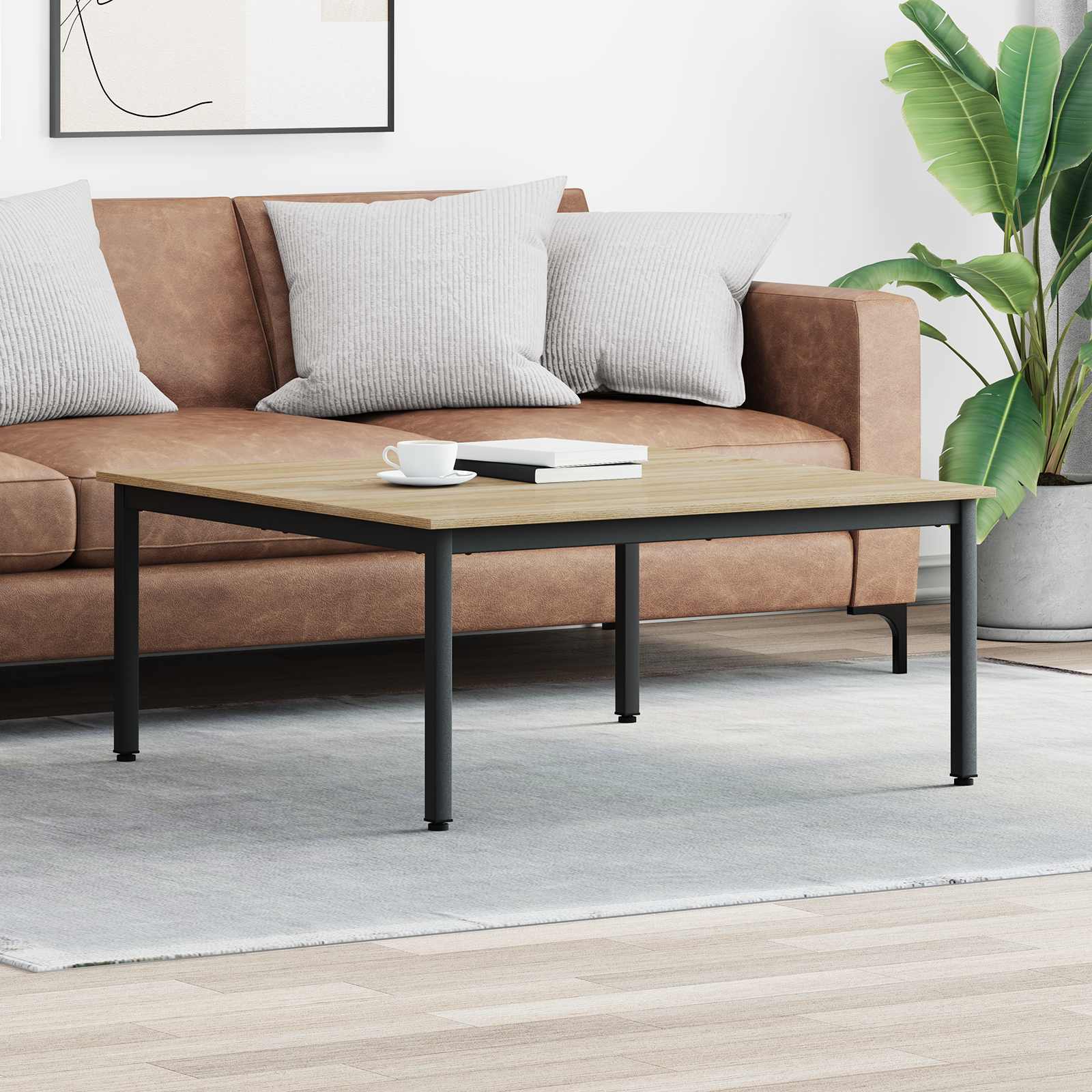 Τραπεζάκι σαλονιού Σονόμα 100 x 100 x 45 cm Επεξεργασμένο ξύλο - Pakobazaar