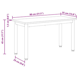 παγκάκι Σονόμα 80 x 35 x 45 cm Επεξεργασμένο ξύλο - Pakobazaar