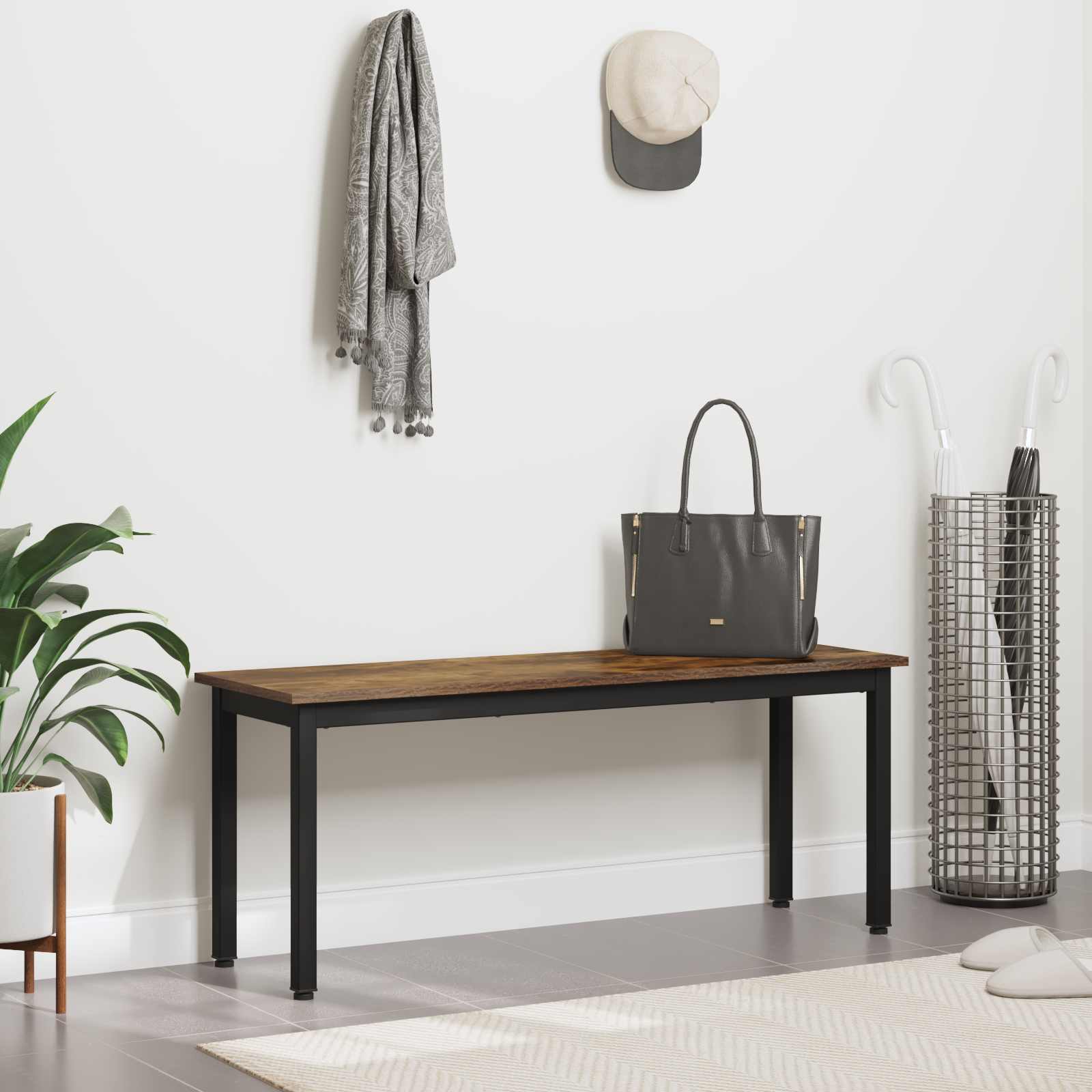 παγκάκι Καπνιστό Δρύς 110 x 35 x 45 cm Επεξεργασμένο ξύλο