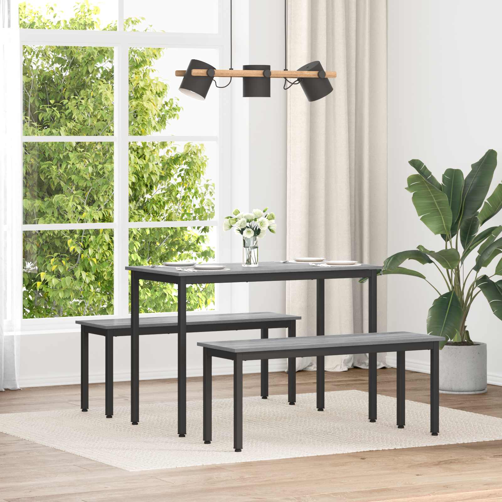 παγκάκι Γκρίζο Σονομα 110 x 35 x 45 cm Επεξεργασμένο ξύλο - Pakobazaar