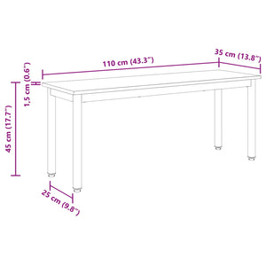 παγκάκι Καρυδιά Χειροποίητης Εργασίας 110 x 35 x 45 cm