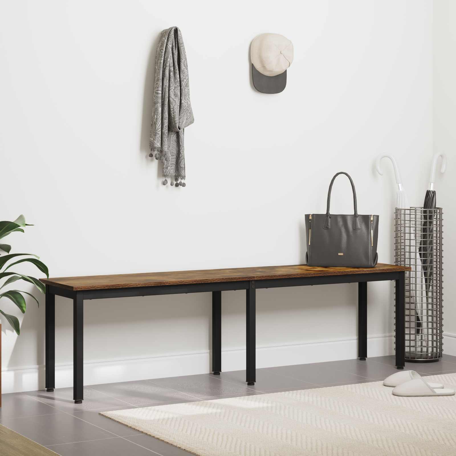 παγκάκι Καπνιστό Δρύς 160 x 35 x 45 cm Επεξεργασμένο ξύλο - Pakobazaar