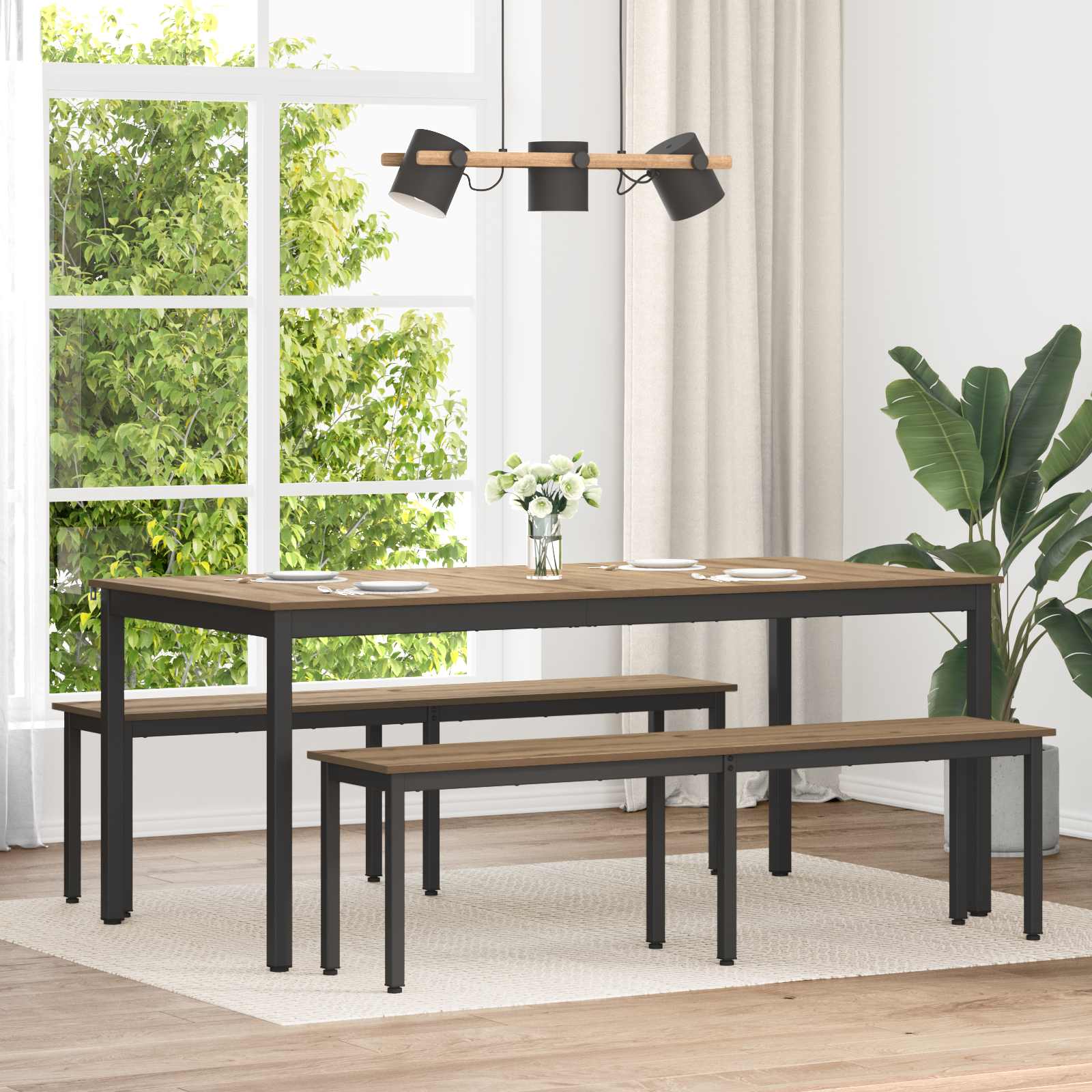 παγκάκι Καρυδιά Χειροποίητης Εργασίας 160 x 35 x 45 cm - Pakobazaar