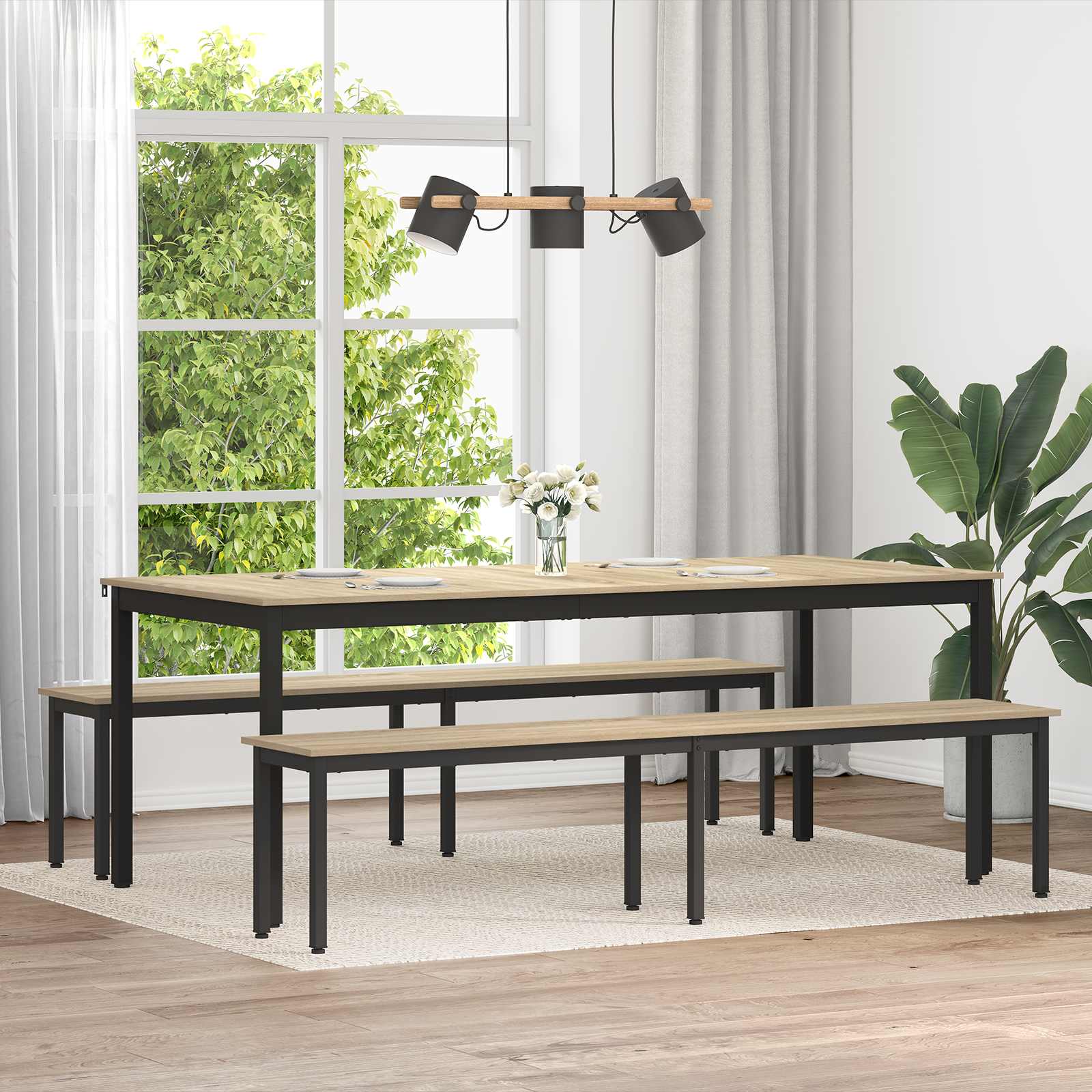 παγκάκι Σονόμα 200 x 35 x 45 εκ Επεξεργασμένο Ξύλο - Pakobazaar
