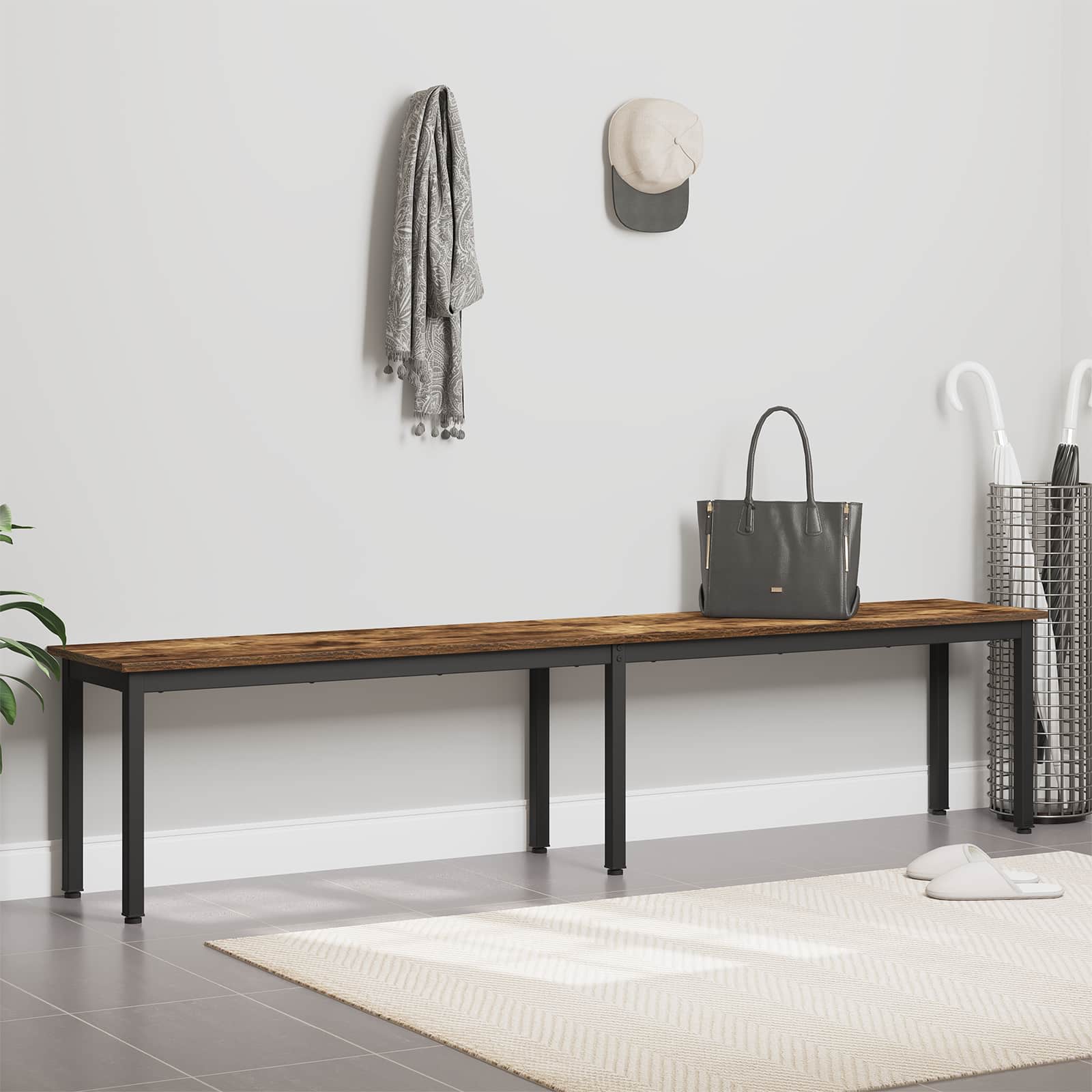 παγκάκι Καπνιστό Δρύς 200 x 35 x 45 εκ Επεξεργασμένο ξύλο