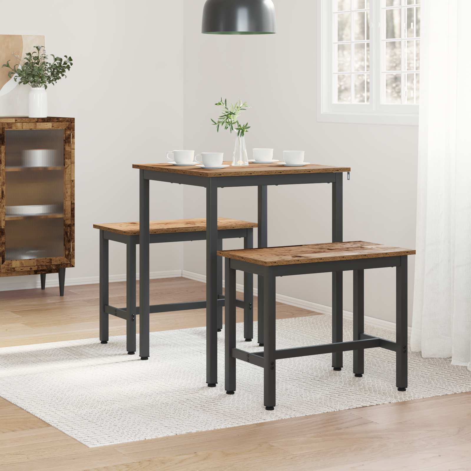 Τραπεζαρίες 60 x 60 x 75 cm ΜΕΤΑΛΛΟ