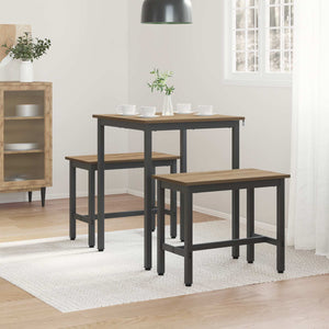 Τραπεζαρίες 60 x 60 x 75 cm ΜΕΤΑΛΛΟ τετράγωνο - Pakobazaar
