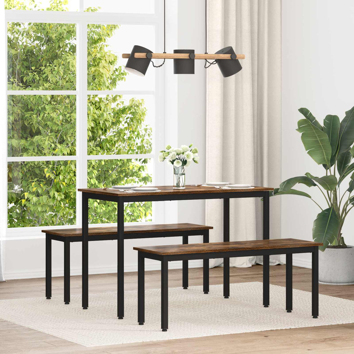 Τραπεζαρίες 110 x 55 x 75 cm Επεξεργασμένο Ξύλο Ορθογώνιος - Pakobazaar