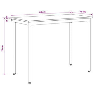 Τραπεζαρίες 110 x 55 x 75 cm Επεξεργασμένο Ξύλο Artisan Δρυς - Pakobazaar