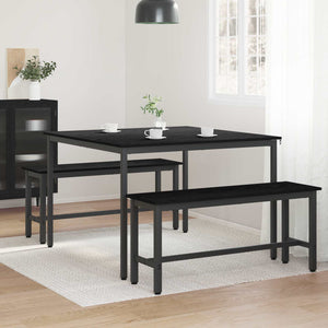 Τραπεζαρίες 110 x 110 x 75 cm Επεξεργασμένο Ξύλο Μαύρη Δρυς