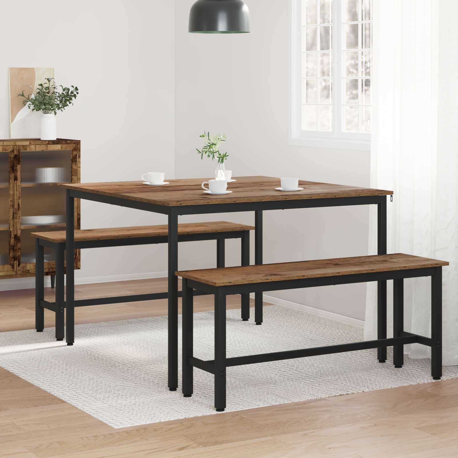 Τραπεζαρίες 110 x 110 x 75 cm ΜΕΤΑΛΛΟ