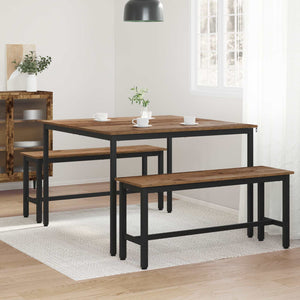 Τραπεζαρίες 110 x 110 x 75 cm Επεξεργασμένο Ξύλο Ξύλο δρυός