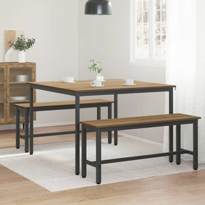Τραπεζαρίες 110 x 110 x 75 cm Επεξεργασμένο Ξύλο Artisan Δρυς