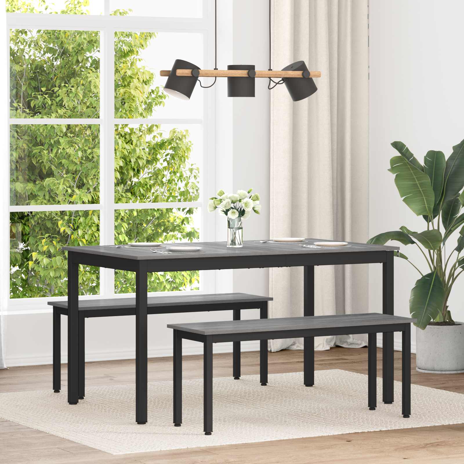 Τραπεζαρίες 140 x 80 x 75 cm ΜΕΤΑΛΛΟ