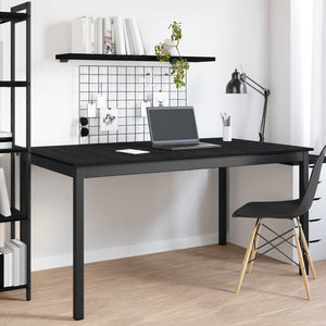 Τραπεζαρίες 150 x 90 x 75 cm Επεξεργασμένο Ξύλο Μαύρη Δρυς - Pakobazaar
