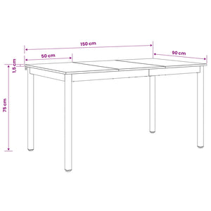 Τραπεζαρίες 150 x 90 x 75 cm Επεξεργασμένο Ξύλο Παλαιωμένο ξύλο - Pakobazaar