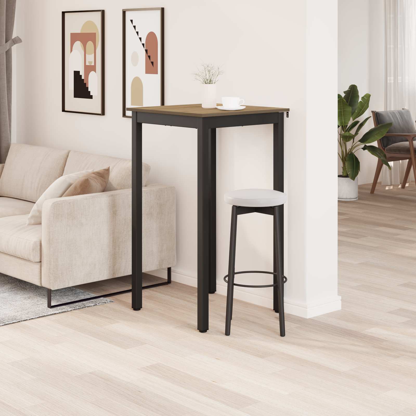 Υποστηρικτικό Τραπεζάκι Μπαρ Επεξεργασμένο ξύλο - Pakobazaar