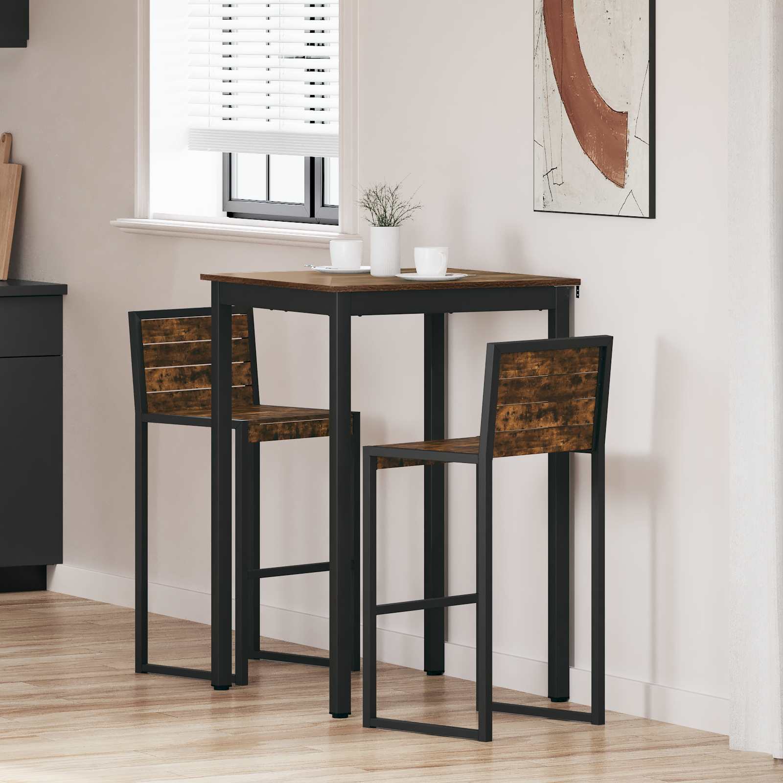 Υποστηρικτικό Τραπεζάκι Μπαρ Επεξεργασμένο ξύλο - Pakobazaar