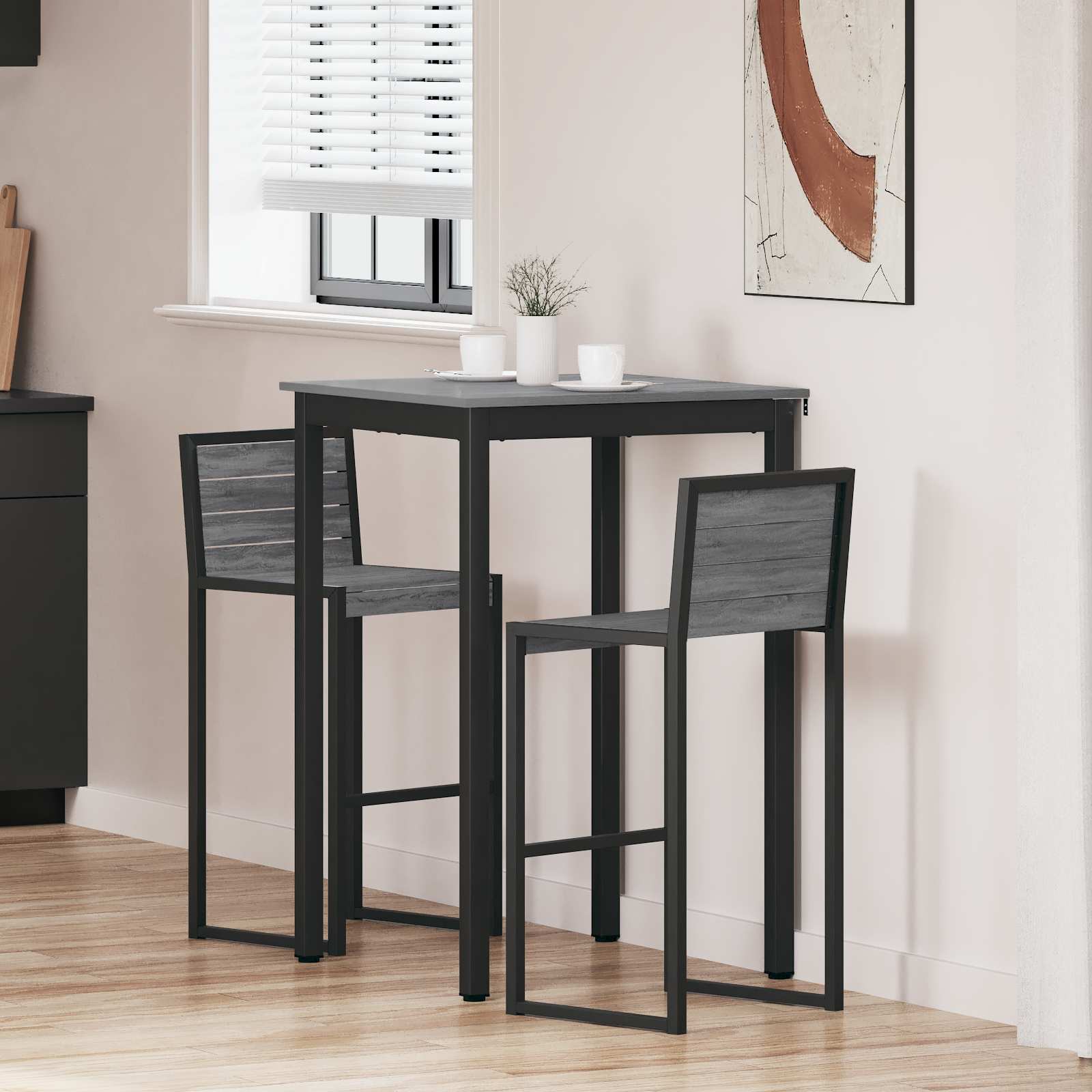 Υποστηρικτικό Τραπεζάκι Μπαρ Επεξεργασμένο ξύλο - Pakobazaar