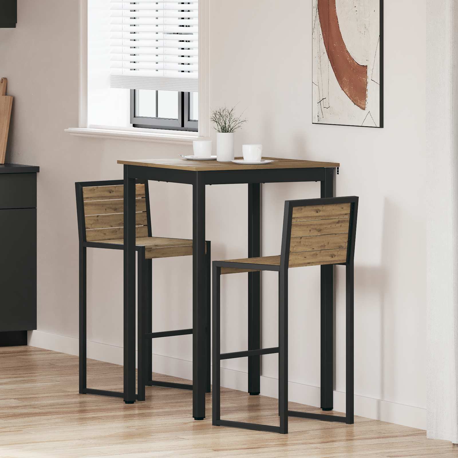 Υποστηρικτικό Τραπεζάκι Μπαρ Επεξεργασμένο ξύλο - Pakobazaar