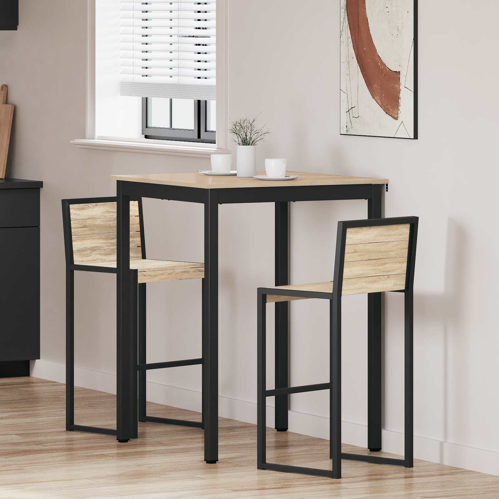 Υποστηρικτικό Τραπεζάκι Μπαρ Επεξεργασμένο ξύλο - Pakobazaar