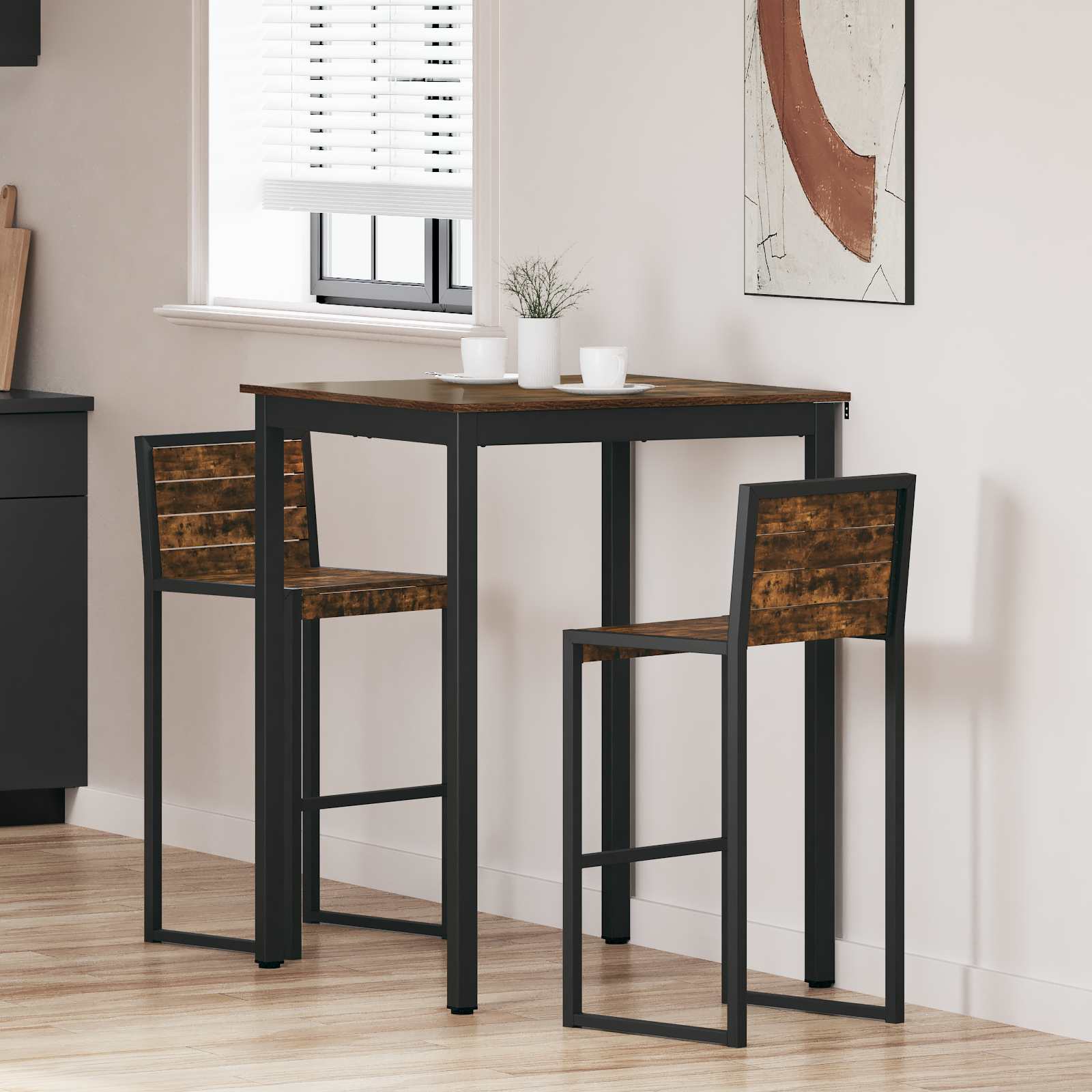 Υποστηρικτικό Τραπεζάκι Μπαρ Επεξεργασμένο ξύλο - Pakobazaar