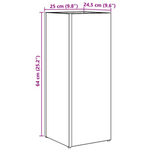 Σχέδιο & βάση αποθήκευσης Λευκό 25 x 24,5 x 64 εκ. - Pakobazaar