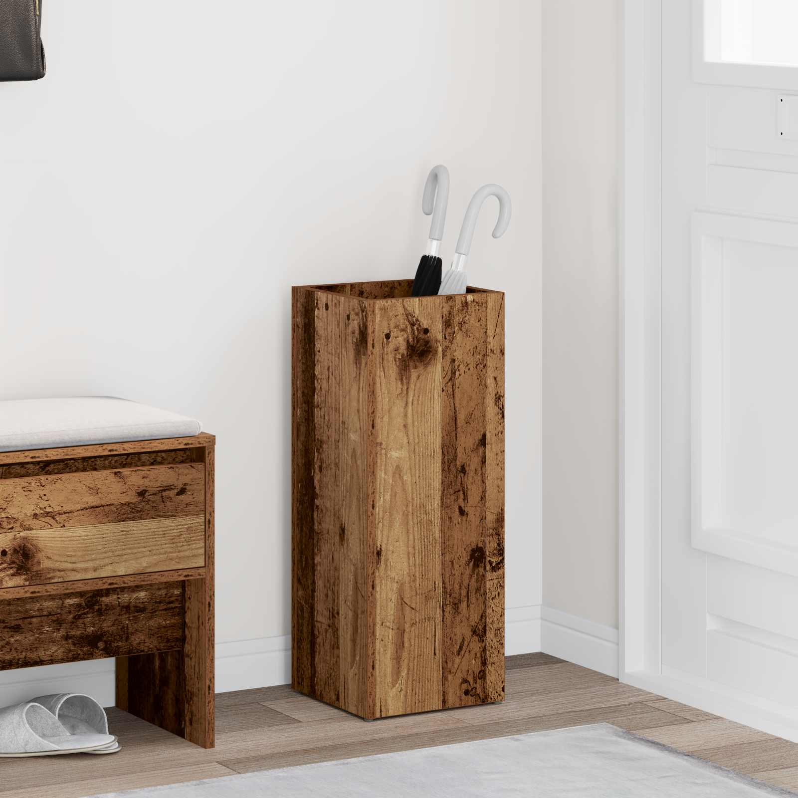 Σχέδιο & βάση αποθήκευσης Παλιό ξύλο 25 x 24,5 x 64 εκ.