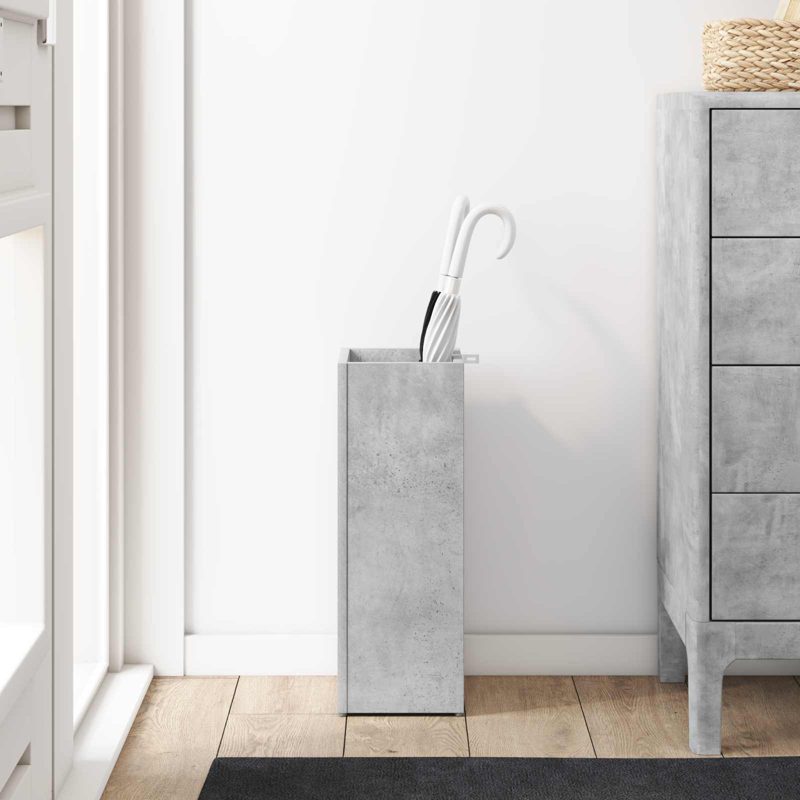 Σχέδιο & βάση αποθήκευσης Σκυρόδεμα Γκρι 20 x 20 x 55,5 εκ - Pakobazaar