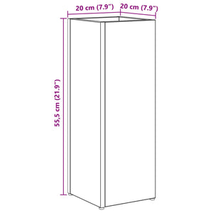 Σχέδιο & βάση αποθήκευσης Καπνιστό Δρύς 20 x 20 x 55,5 εκ