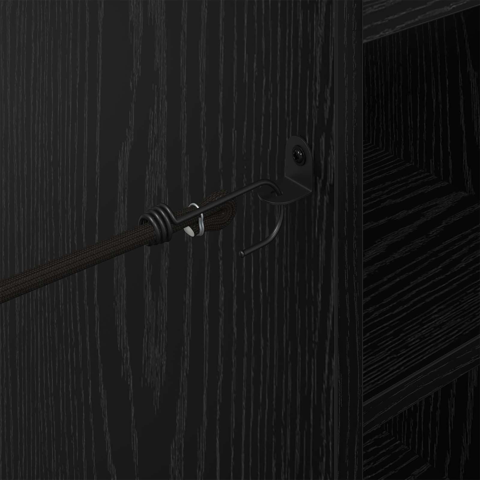 Ντουλάπι Γκολφ με τροχούς Μονόχρωμο Μαύρη Οξυά 65 x 45 x 98 εκ