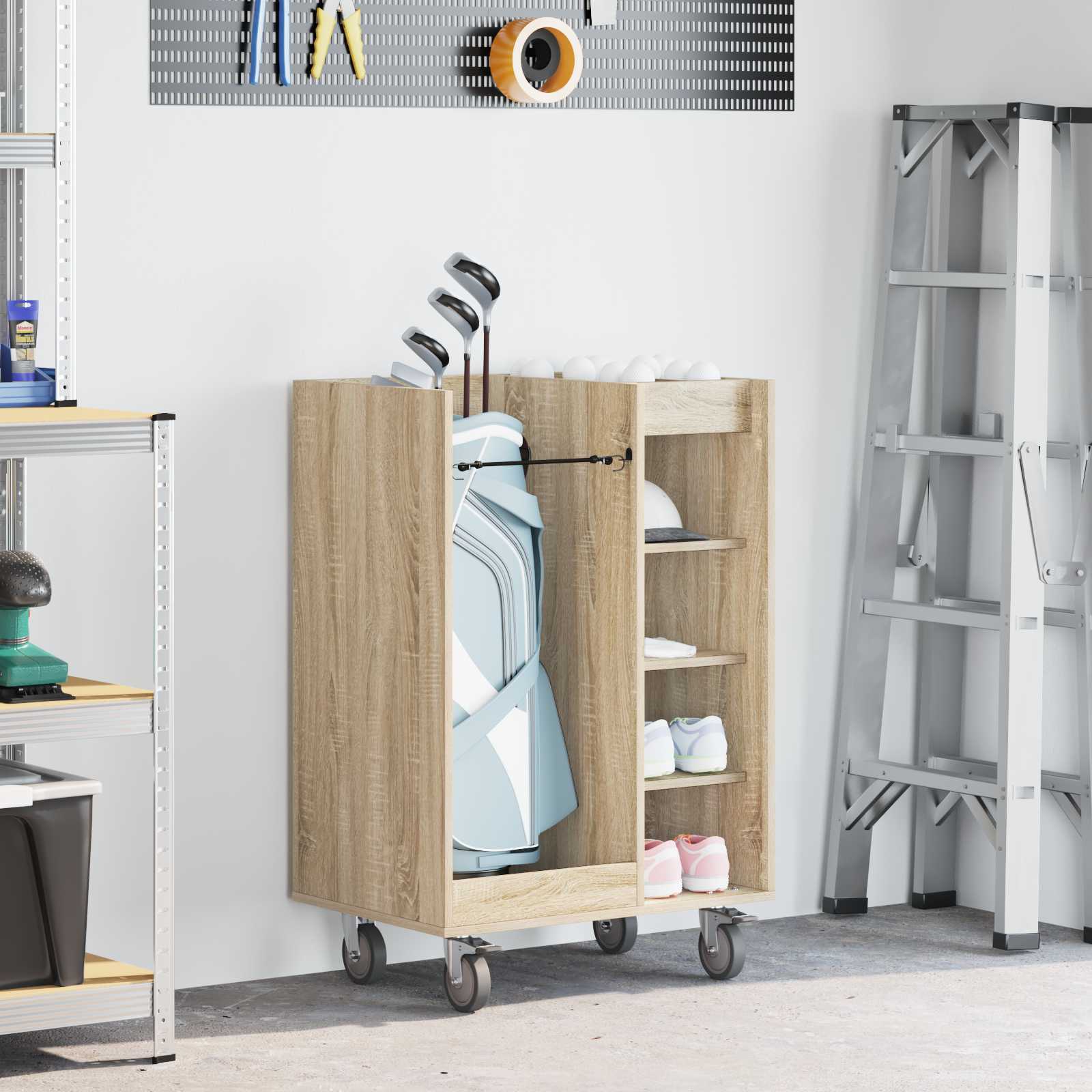 Ντουλάπι Γκολφ με τροχούς Μονόχρωμο Δρύς Sonoma 65 x 45 x 98 εκ