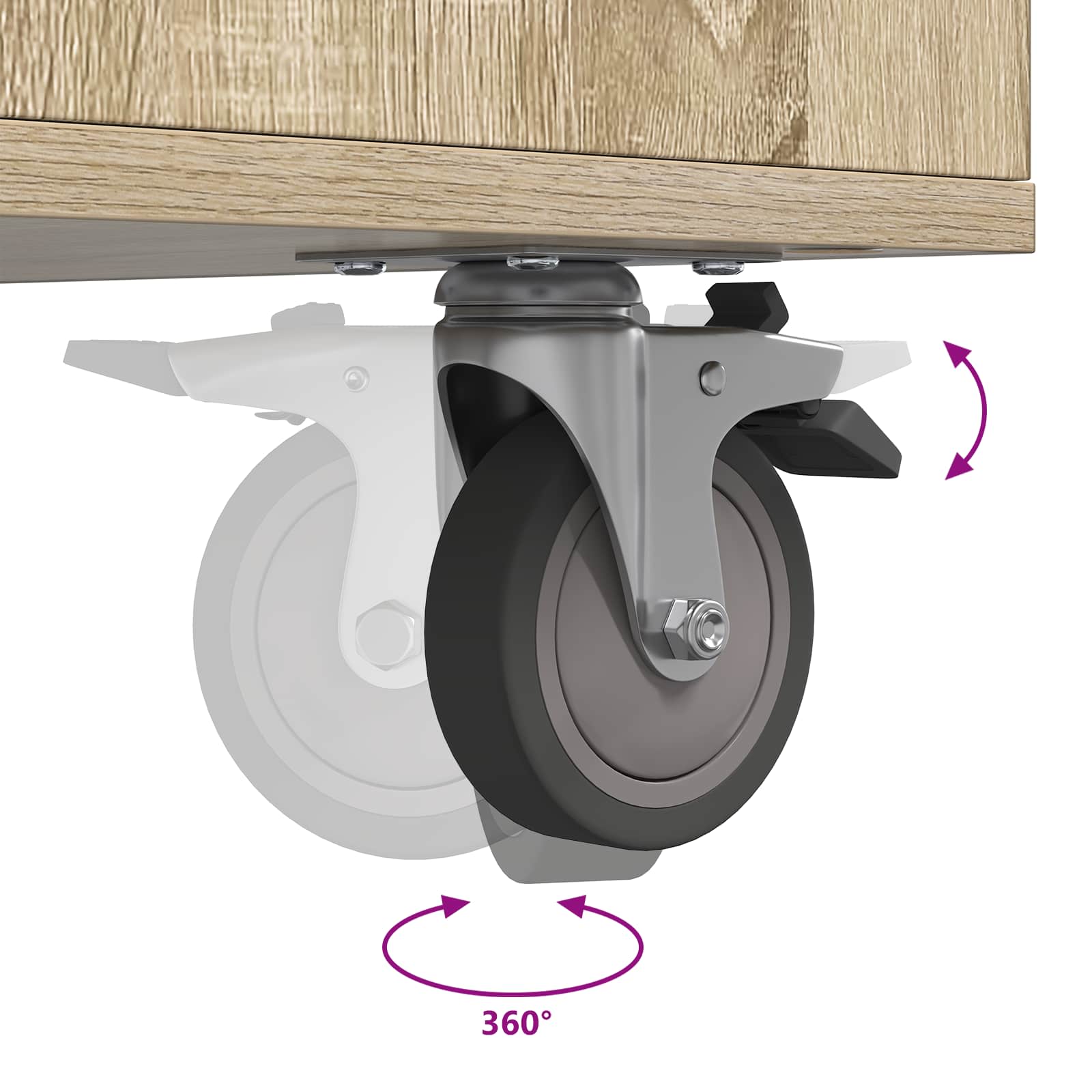 Ντουλάπι Γκολφ με τροχούς Μονόχρωμο Δρύς Sonoma 65 x 45 x 98 εκ