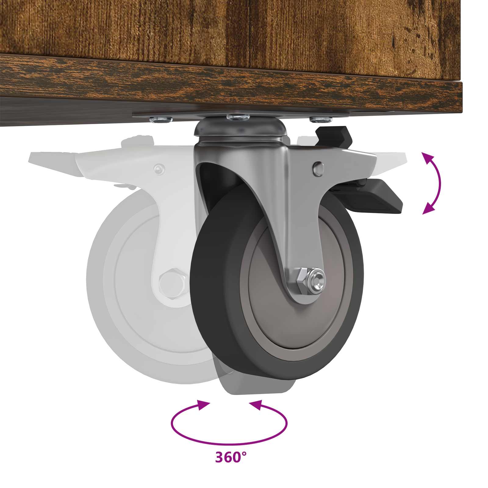 Ντουλάπι Γκολφ με τροχούς Καπνιστό Δρύς 65 x 45 x 98 εκ