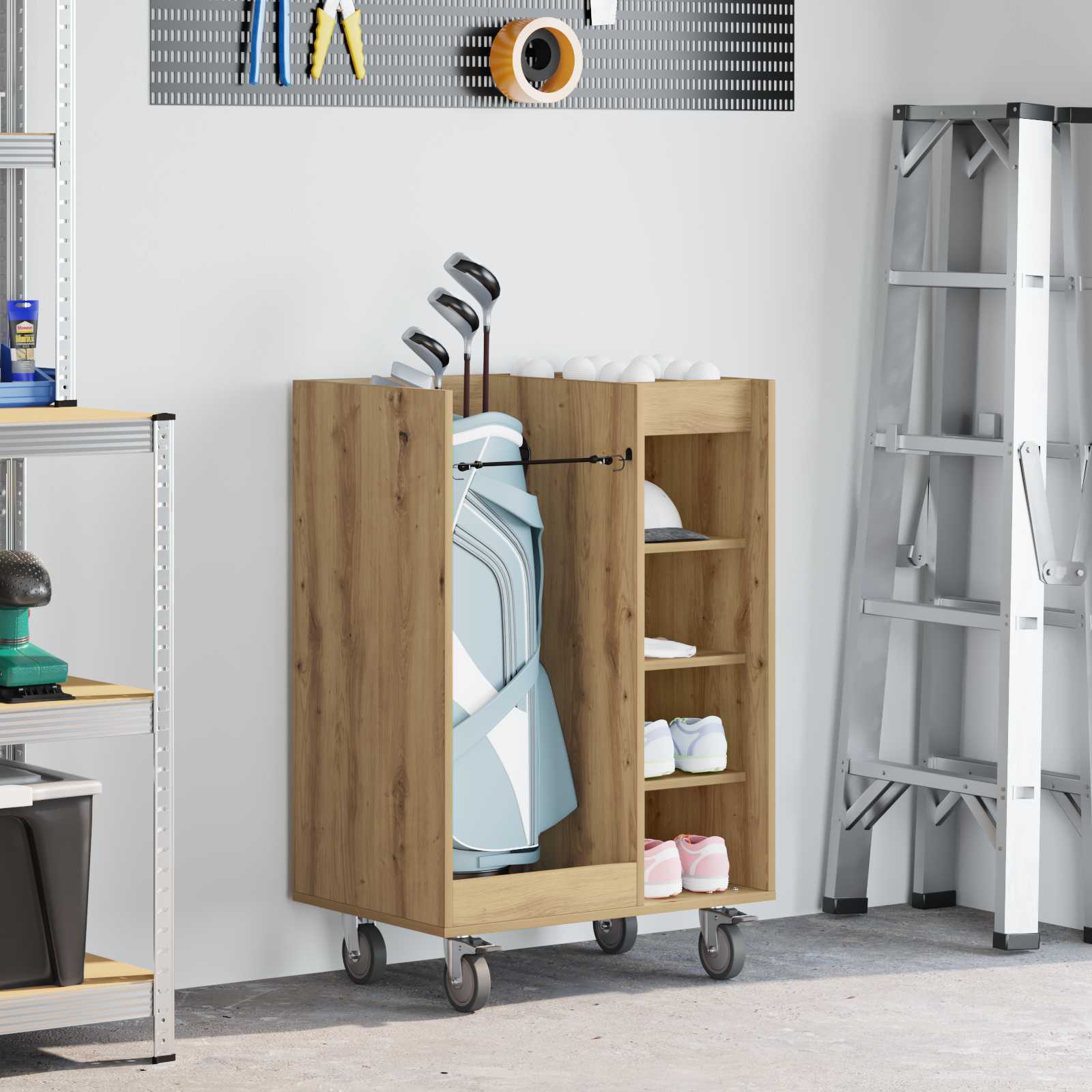 Ντουλάπι Γκολφ με τροχούς Μονόχρωμο Artisan Oak 65 x 45 x 98 εκ