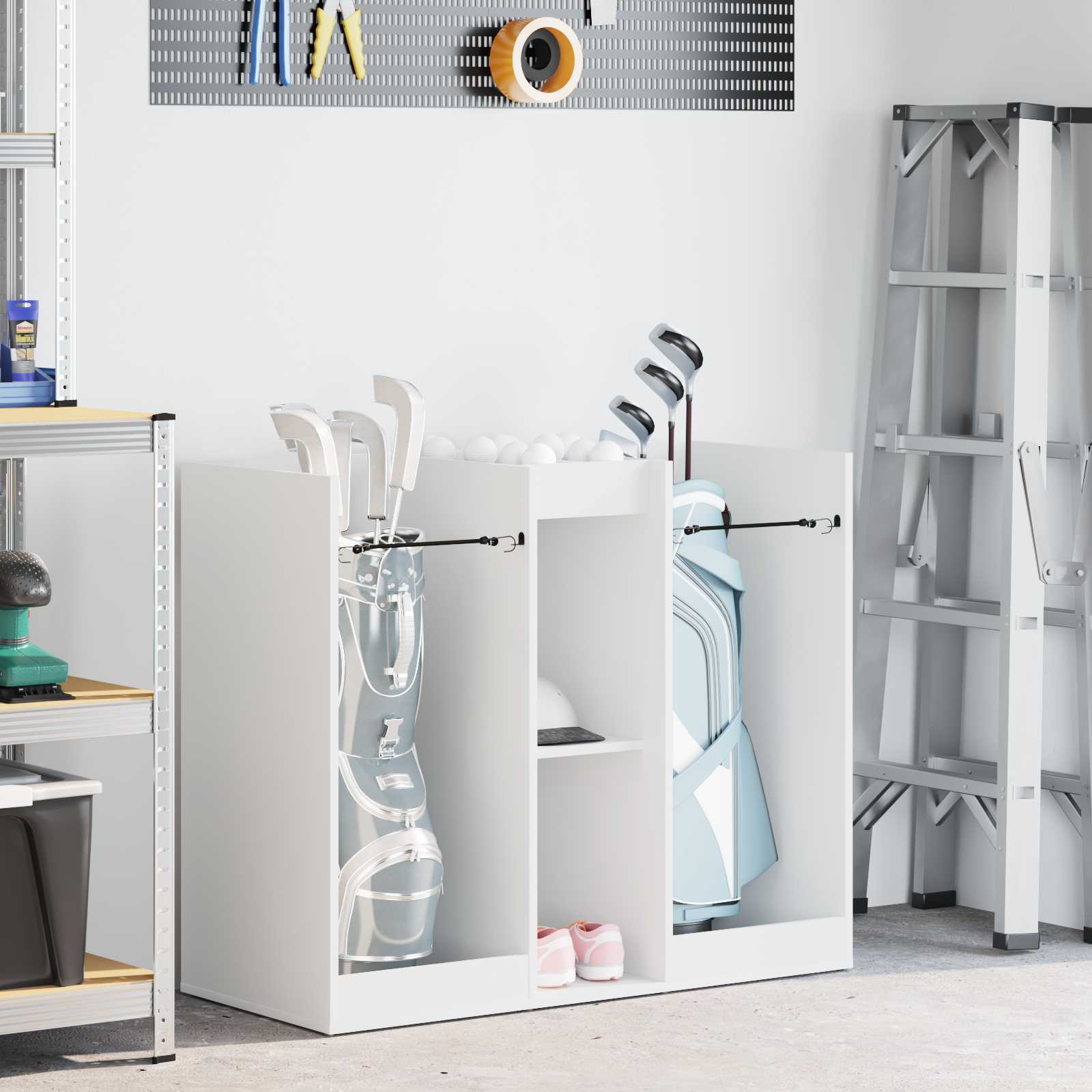 Ντουλάπι Γκολφ Μονόχρωμο Λευκό 102 x 45 x 85,5 εκ - Pakobazaar